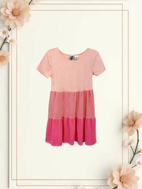 Short-Sleeve Tiered Dress